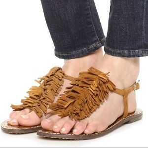 Sam Edelman Fringe Tan Sandals